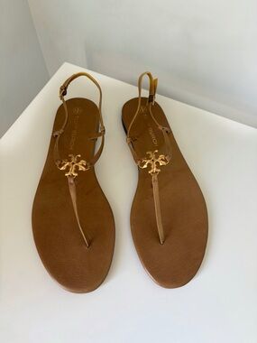 Tory Burch Capri Logo Sandals | Size 11